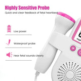Doppler Fetal Portable Pregnancy Baby Heart Rate Monitor