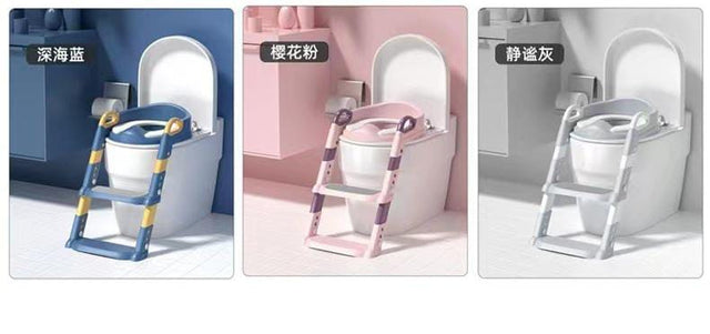 Kids Training Toilet ladder seat with PVC cushion