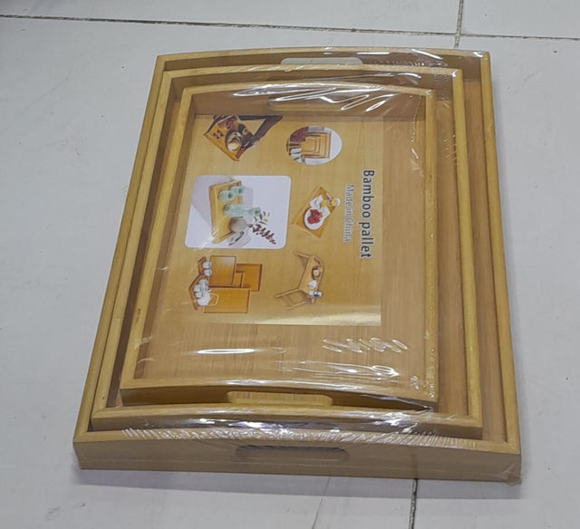 Multifunctional Big sized 3in1 bamboo serving trays