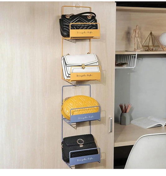 Wall mounted metallic Bag Organizer