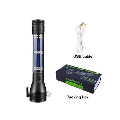 Multifunctional Solar USB Flashlight