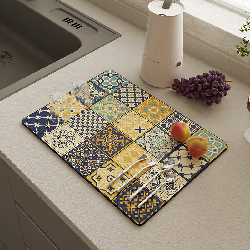 dish drying absorbent mats