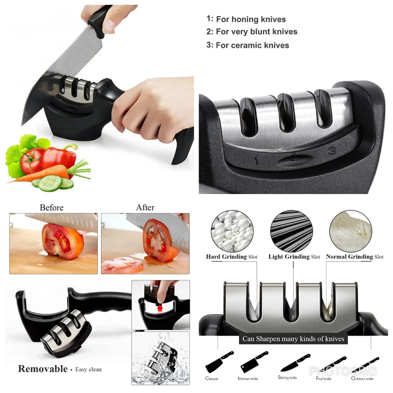 Stainless steel knife sharpener