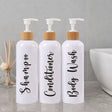 Ceramic shampoo / conditioner / body wash dispenser — 3-in-1 design