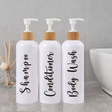 Ceramic shampoo / conditioner / body wash dispenser — 3-in-1 design