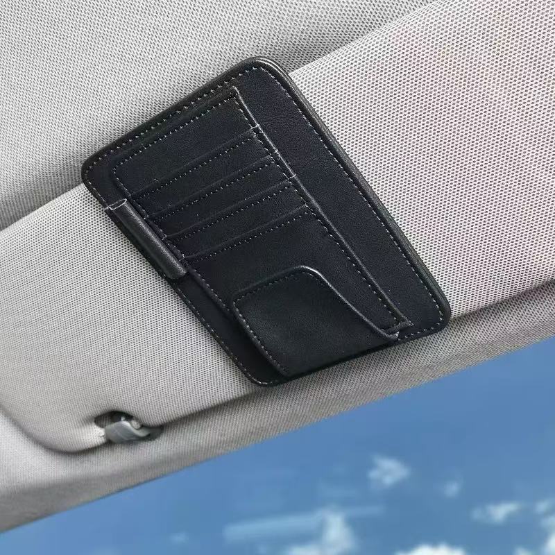 Car sun visor organizer