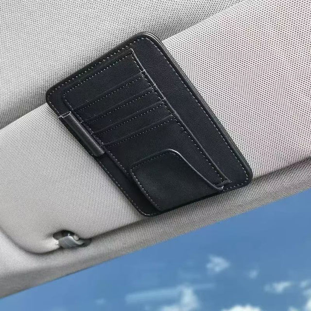 Car sun visor organizer