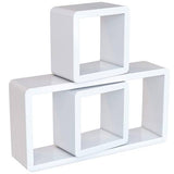 Plastic-Wood Floating Shelves – Set of 3  ( 42.5×21.5 cm & 17.5×17.5 cm sizes)