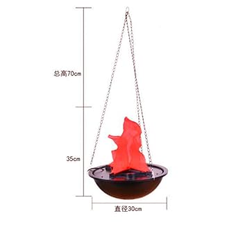 Fireplace Flammen Lampe – Hanging Chain Fireplace Décor Piece 30 cm diameter