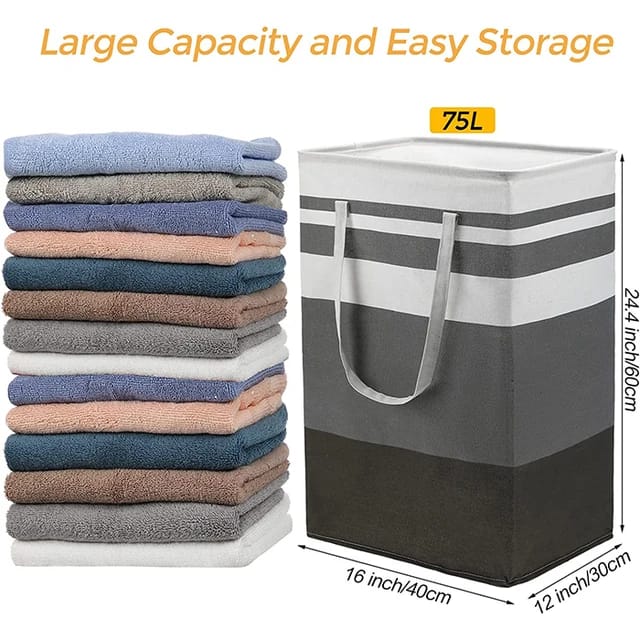 Custom Foldable Canvas Laundry Basket.
