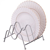 Stainless steel 6 slot plate and pot lid holder