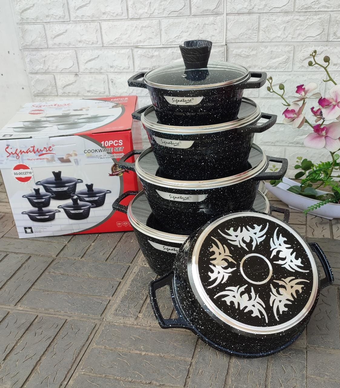 Signature Granite Cookware Set