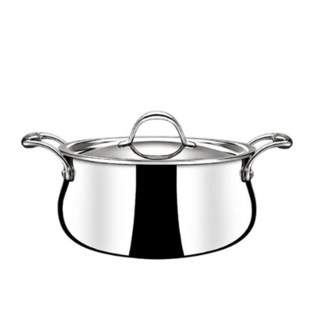 22 cm Triply Artisan Belly Sauce Pot + Lid (Stahl)