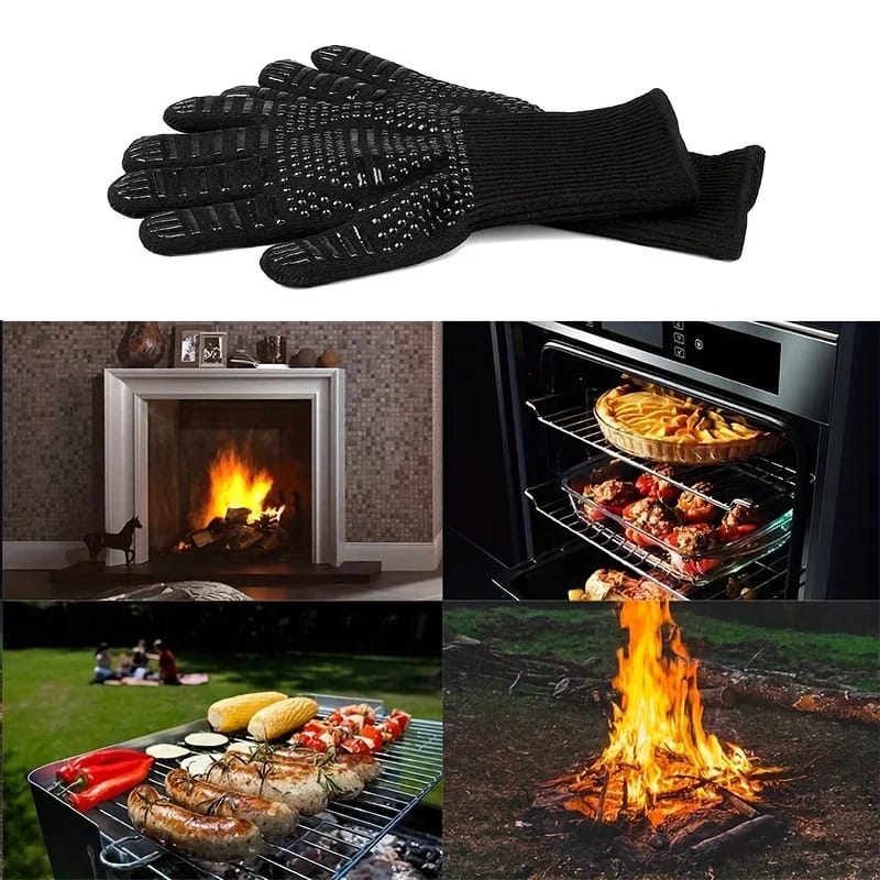 pair of Oven/Barbecue Heat Resistant Gloves