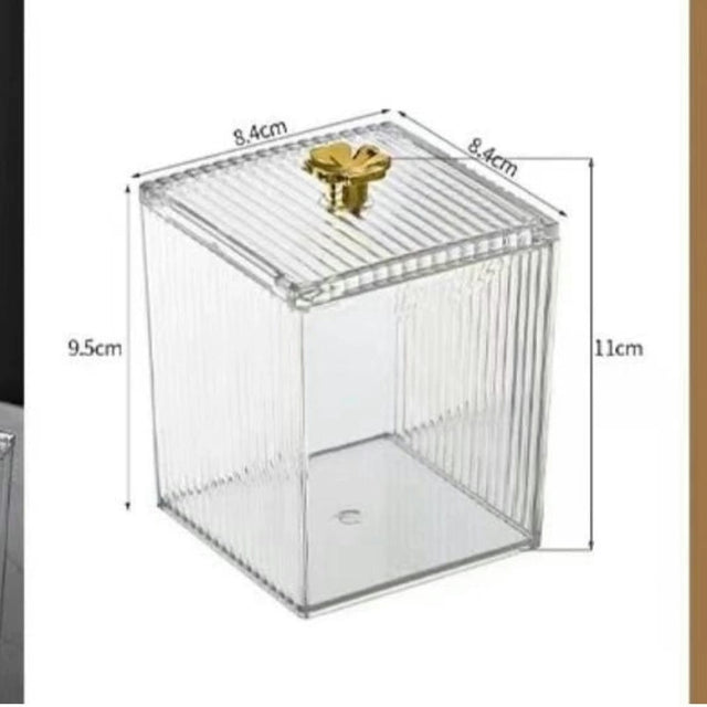 Multifunction Makeup Cotton Pad Storage Box for Cotton Swab Rod Cosmetics Jewelry Bathroom Container Lipstick Organizer Box