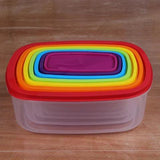 Multicolored plastic storage containers 7pcs