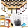 29pcs SET GLASS STORAGE SPICE  JARS WITH BAMBOO LID