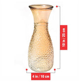 Dia 9cm by 26cm high Gold Brim glass flower vase