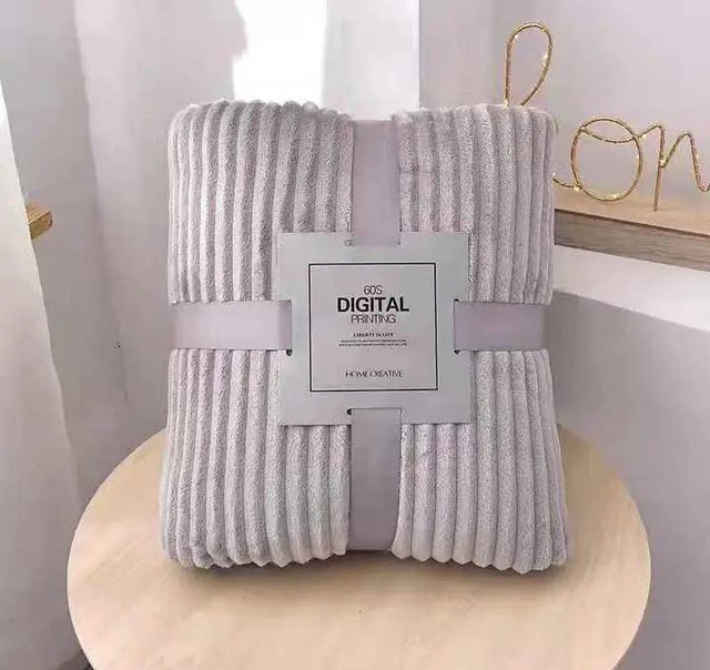 Super Soft Warm Velvet/Ribbed Fleece Throw Blankets