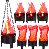 12cm Cylinder LED Flame Light with Hanging Chain – Decorative Artificial Fireplace