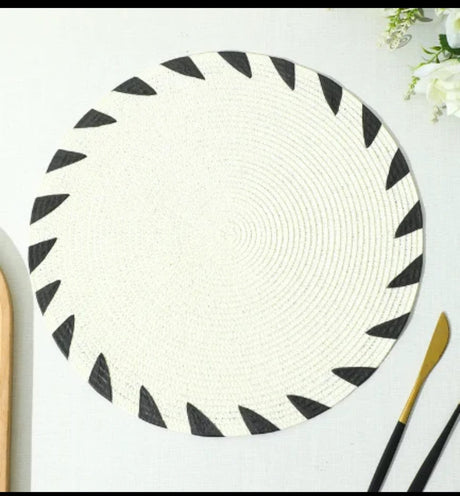 Round Braided Boho Table Placemats hom