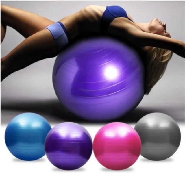 I. Material: Crafted from premium anti-burst PVC, durable, eco-friendly, and designed to maintain shape and elasticity even during heavy workouts.
II. Dimensions: 65 cm diameter — perfect for yoga, pilates, stretching, physiotherapy, and full-body strengthening exercises.
III. Durability: Features a non-slip surface and supports up to 200 kg of weight, ensuring safety and comfort.
IV. Features:

Includes a FREE manual air pump for quick and easy inflation.

Smooth yet grippy finish for secure posture contro