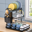 3-Tier Carbon Steel Dish Rack