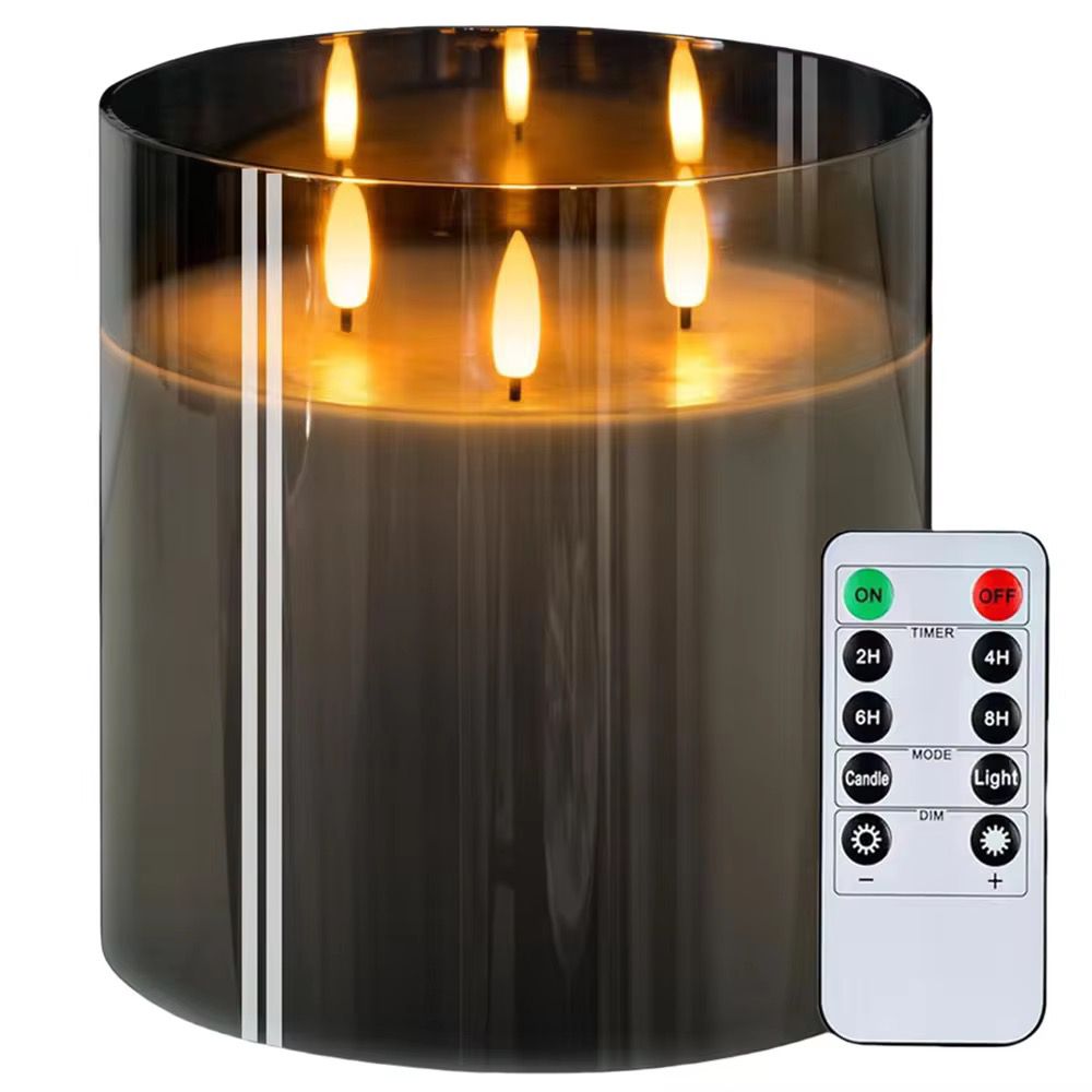 Luxury LED Remote-Controlled Candle — Big Size Decor Piece Size is 15cm by 15cm 