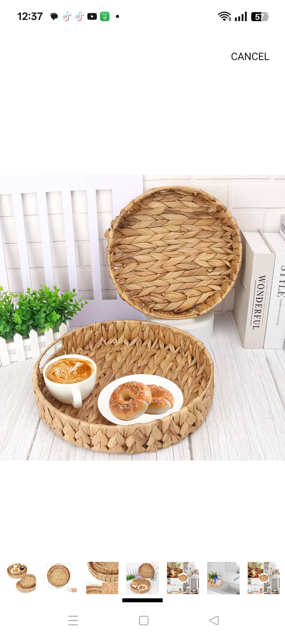 Decorative Handmade Wicker Tray