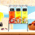 3 Pack Tall Glass Drink Dispenser with Stand