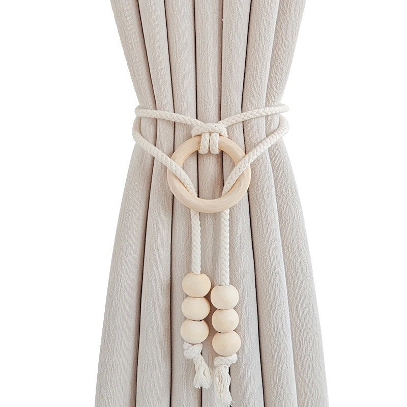 Natural Cotton Rope Curtain Tiebacks – Set of 2