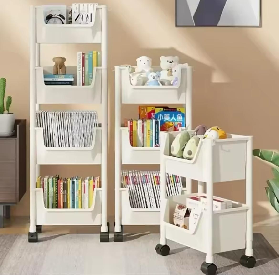 4-Layer Rolling Storage Trolley Rack (40 × 30 × 113.5 cm)