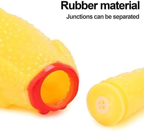 Rubber Screaming Chicken Toy – Yellow Squawking Novelty