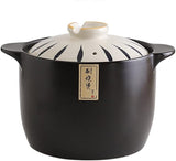 Clay Pot for Cooking,Casserole Retro Japanese Style Ceramic Stew Pot Clay Casserole Household,Leak Proof Heat Resistant Casserole Cookware for Cooking Any Food,5L