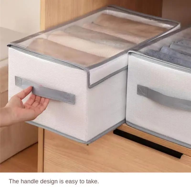 8 grid jeans organizer with lid.