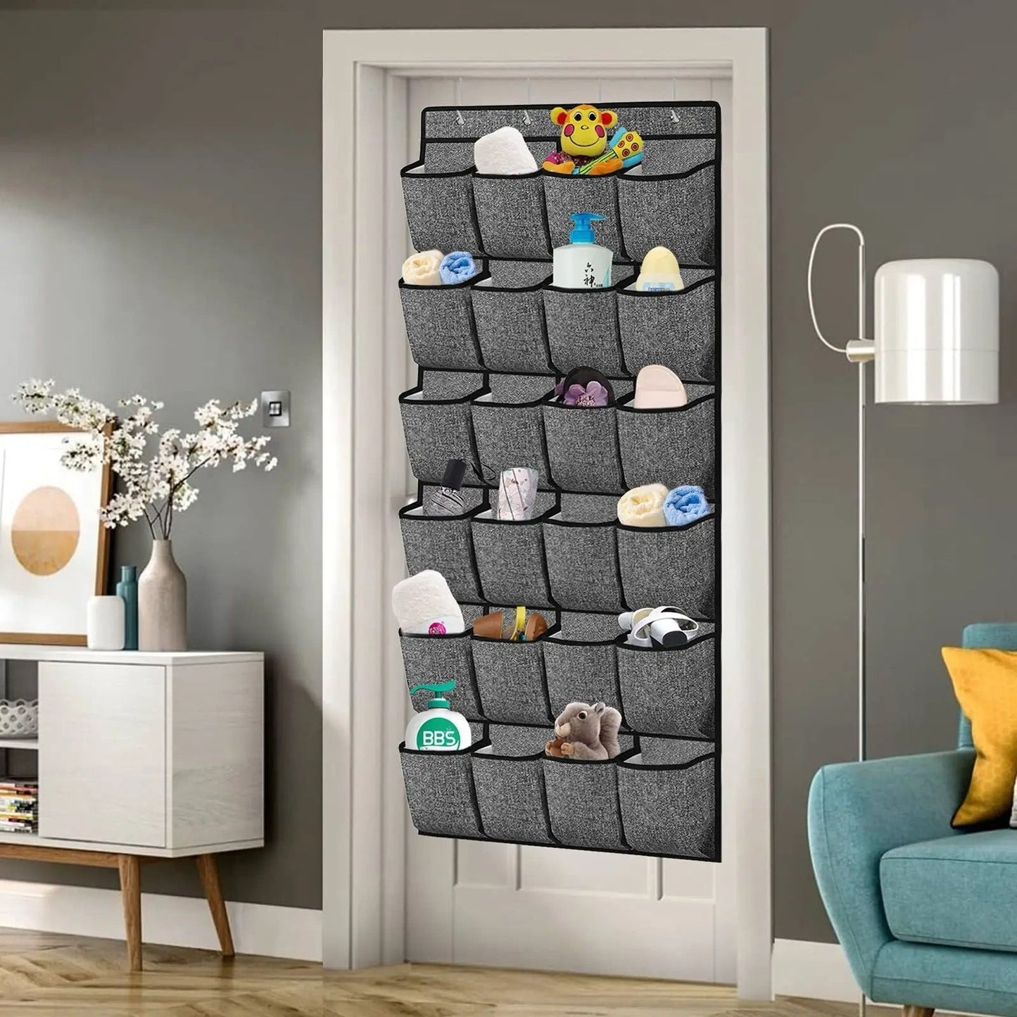 Oxford Over The Door Hanging Wall Closet Organizer 24 Pocket