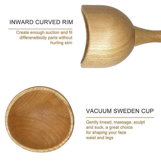Wood Therapy Cupping Cup / Body Sculpting Massage Tool