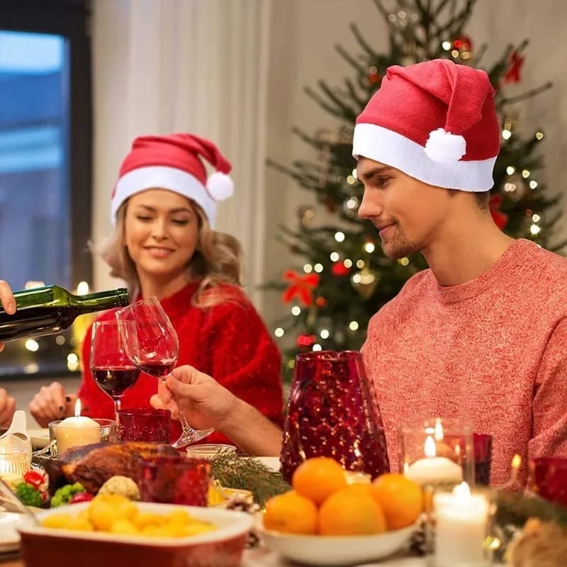 Non-Woven Christmas Santa Hats – Lightweight Festive Wear