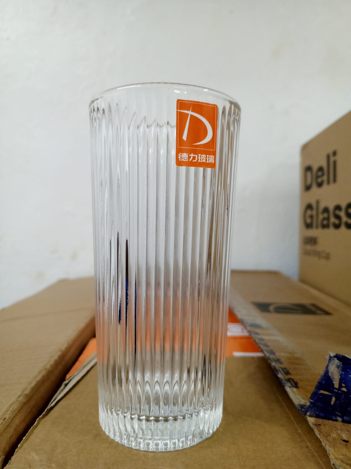 6 pcs Vertical stripe Highball glass