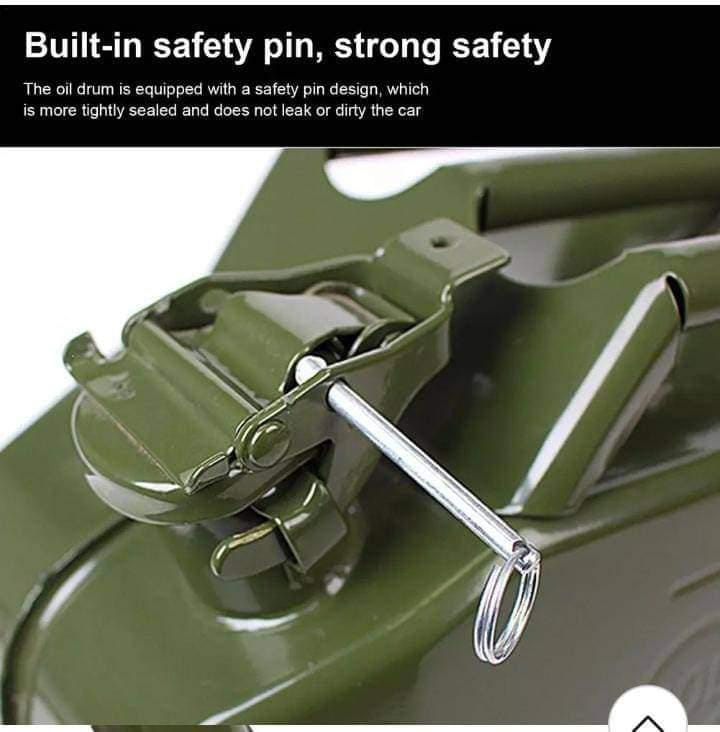 Metallic gasoline cans