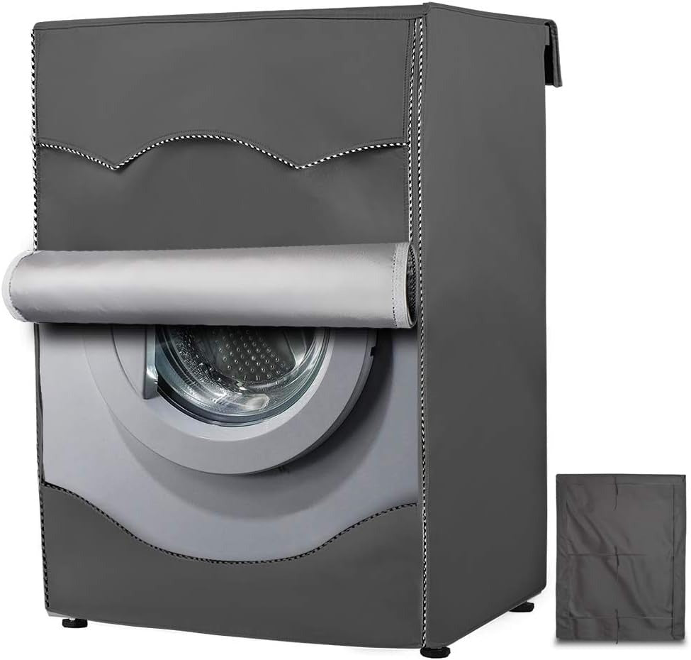 Washing Machine Cover Outdoor  Front Load Machine,Dryer Cover With Zipper Design for Easy Use,Waterproof Dustproof and Sunscreen