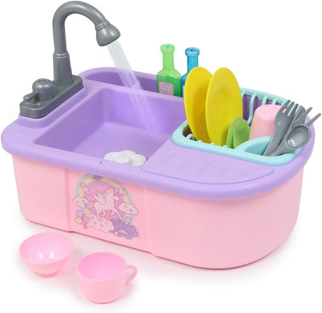 Mother Garden Jabu-Jabu Unicorn Kitchen Set with Water Spout &amp; Aqua Play Table