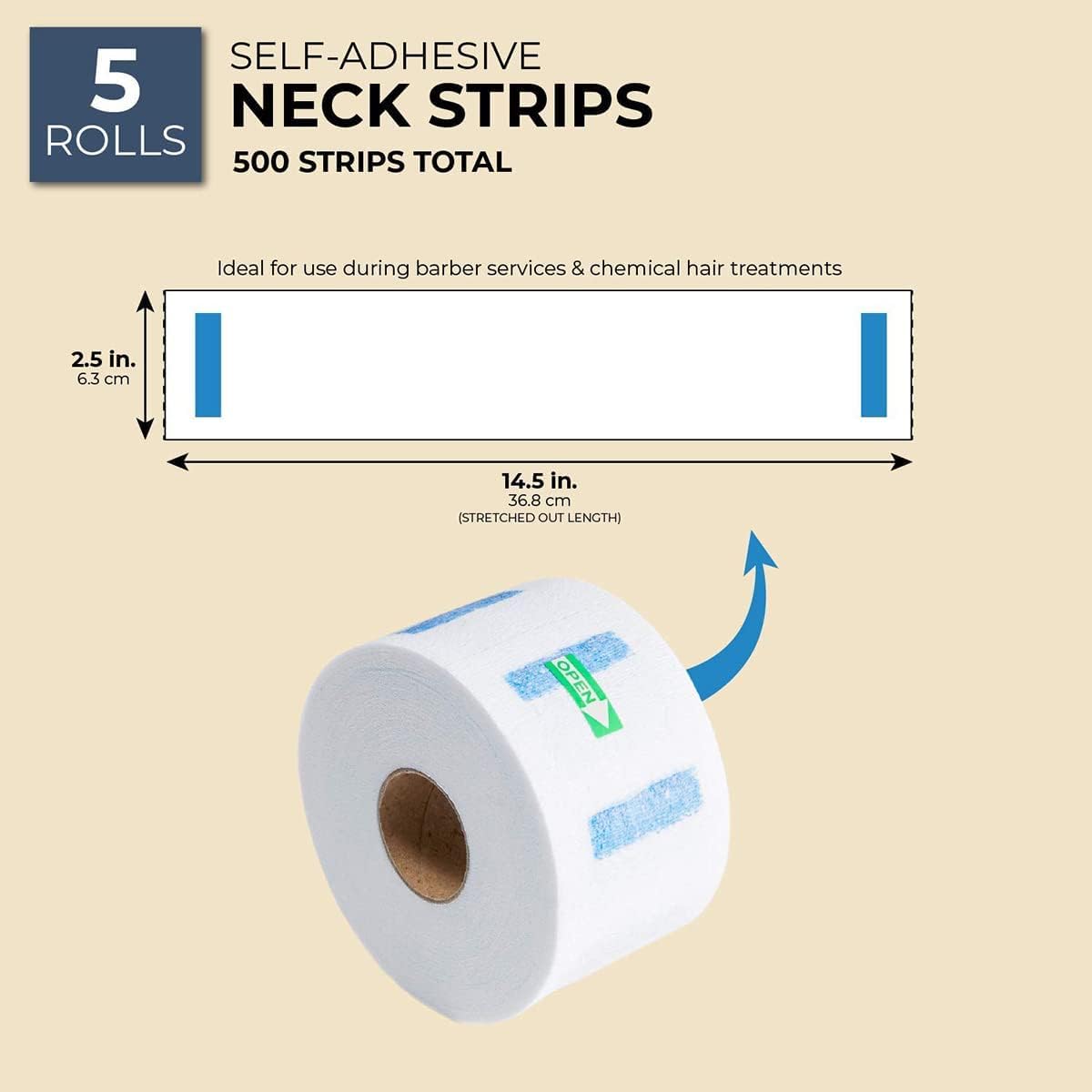 Disposable Neck Paper – Professional  Salon Neck Strips set of 5