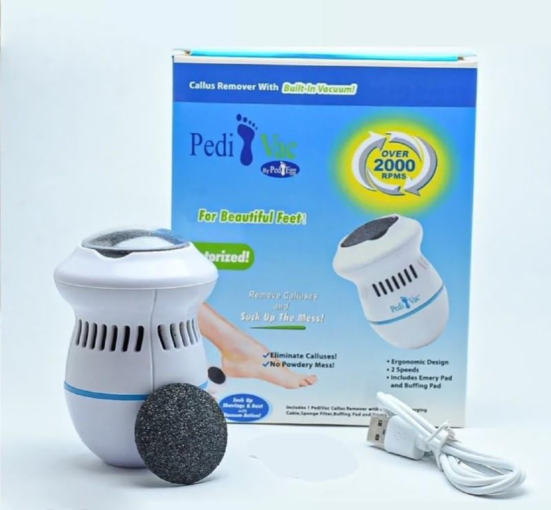 USB Rechargeable PediVac Electric Foot Callus Remover