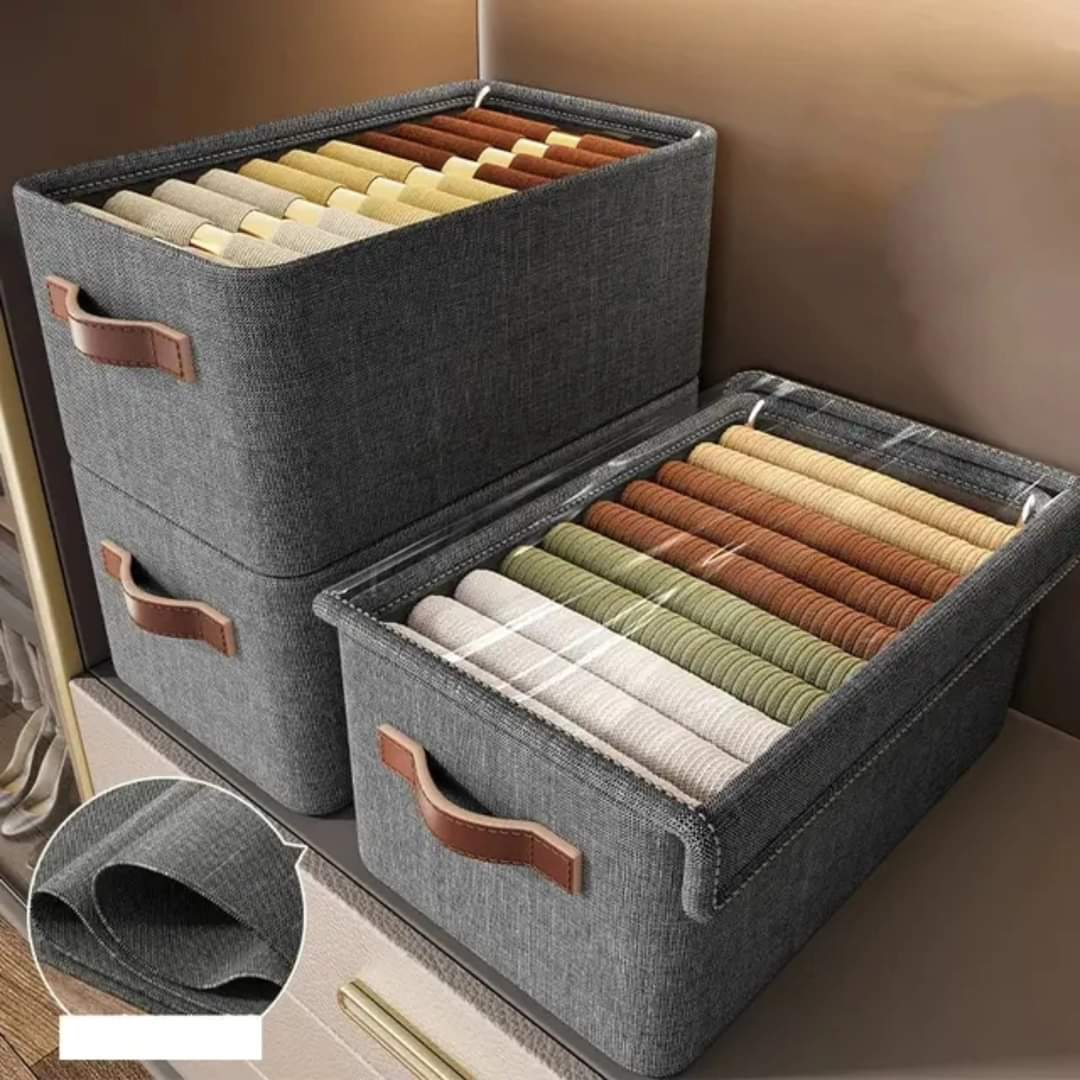 Foldable multipurpose HARD FABRIC clothes/closet organizer