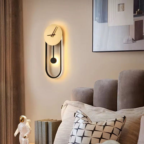 Nordic Modern Wall Lamp with Clock Function Size dimension: 75cm height x 30cm width