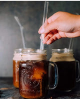 Reusable Glass Straws 8mm Straight Bent Glass Drinking Straws Eco Friendly Cocktail Straws for Beverages Milk Coffee