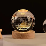 Earth Crystal LED Ball Night Lamp (Warm Light) 3D
