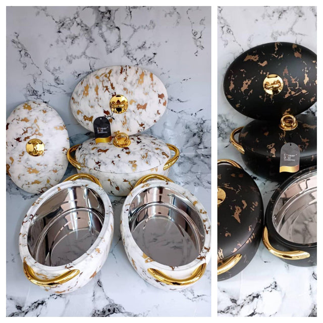 LUXURIOUS  insulated hotpots set OVAL