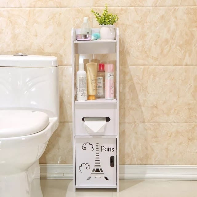 Corner stand bathroom rack